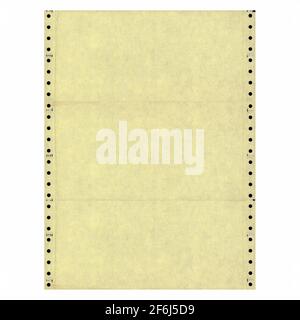 continuous form paper for dot-matrix and line printers Stock Photo