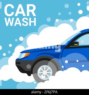 Car wash service and maintenance for vehicles Stock Vector