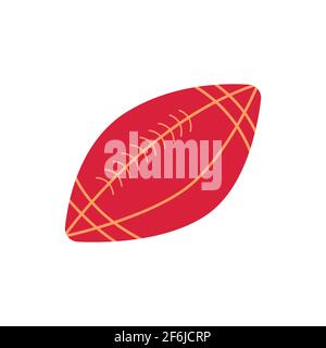 American football ball. For sports, football, physical education lessons. Vector isolated illustration in flat style Stock Vector