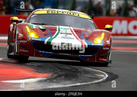 71 RIGON David (ita), BIRD Sam (gbr), Ferrari 488 GTE team AF Corse, action during the 2017 FIA WEC World Endurance Championship, 6 hours of Mexico september 1 to 3 - Photo Clement Marin / DPPI Stock Photo