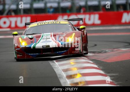 71 RIGON David (ita), BIRD Sam (gbr), Ferrari 488 GTE team AF Corse, action during the 2017 FIA WEC World Endurance Championship, 6 hours of Mexico september 1 to 3 - Photo Clement Marin / DPPI Stock Photo