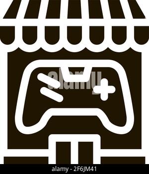 game shop icon Vector Glyph Illustration Stock Vector