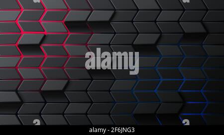 Black geometric Abstract background. Brick Pattern Concept . Vector illustration Stock Vector