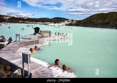 Blue Lagoon SPA. Iceland Stock Photo