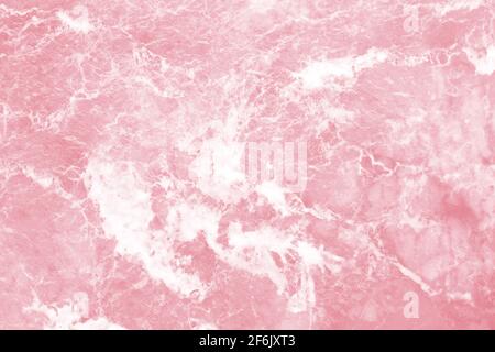 Close-up photo texture of pink marble pattern with white veins. Stone background, front view Stock Photo