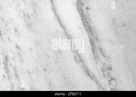 Gray marble stone flooring, natural material texture with dark veins and scratches, top view Stock Photo