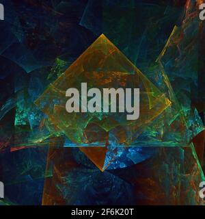 Abstract fractal background, geometric colorful shapes and patterns Stock Photo