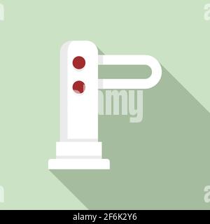 Technology turnstile icon, flat style Stock Vector