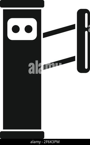 Automatic turnstile icon, simple style Stock Vector