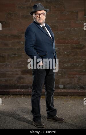 Scone, Perth, Scotland, UK. 1st Apr, 2021. PICTURED: Exclusive images of George Galloway, Leader of the All For Unity Party. George Galloway is a British Politician, Broadcaster and writer. He currently presents the Mother of all Talk Shows on Radio Sputnik and Sputnik on RT UK. He is photographed for his official Party portrait for the 6th May Scottish Parliament Holyrood Elections. Pic Credit: Colin Fisher/Alamy Live News Credit: Colin Fisher/Alamy Live News Stock Photo