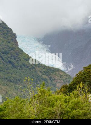 Scenery around the Franz Josef Glacier on the West Coast at the South Island of New Zealand Stock Photo