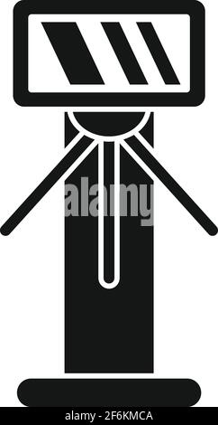 Tripod turnstile icon, simple style Stock Vector