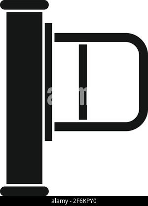Door turnstile icon, simple style Stock Vector