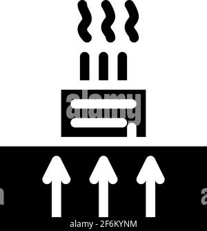 geothermal heating factory icon Vector Glyph Illustration Stock Vector