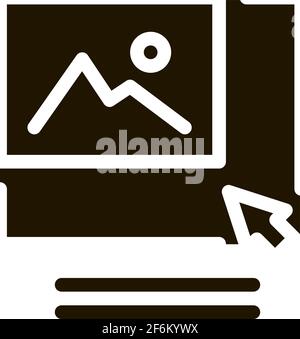 picture size increase icon vector outline illustration Stock Vector ...