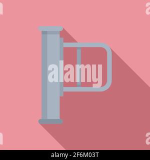 Door turnstile icon, flat style Stock Vector