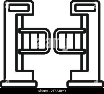 Entrance turnstile icon, outline style Stock Vector