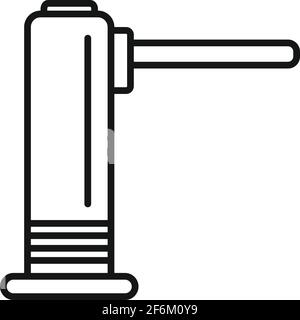 Train turnstile icon, outline style Stock Vector