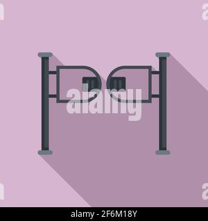 Turnstile icon, flat style Stock Vector