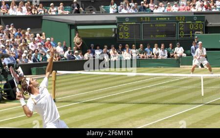 WIMBLEDON  2007 12th DAY  7/7/07.  MENS SEMI-FINAL PICTURE DAVID ASHDOWN Stock Photo