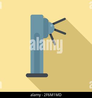 Security turnstile icon, flat style Stock Vector