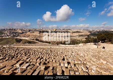 View of Jerusalem from the Mount of Olives Stock Photo - Alamy