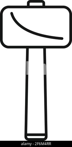Sledge hammer icon, outline style Stock Vector