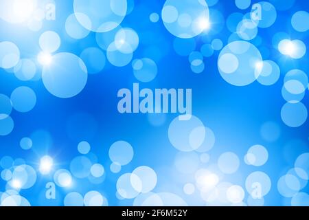 Blue abstract background with bokeh effect Stock Photo