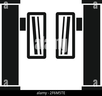 Entrance turnstile icon, simple style Stock Vector