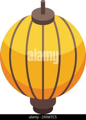 Floating lantern icon. Isometric of Floating lantern vector icon for web design isolated on white background Stock Vector