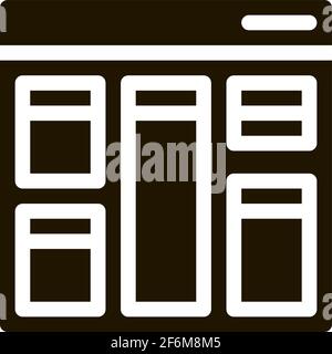 web site layout icon Vector Glyph Illustration Stock Vector