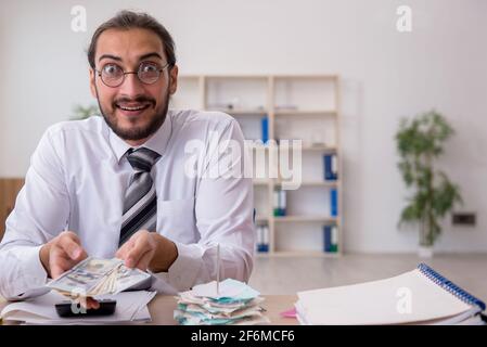Young bookkeeper in budget planning concept Stock Photo Alamy