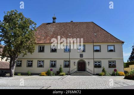 The Abbey Church of St Mary and Mark in Reichenau Mittelzel. The school, scriptorium and artists' workshop during the late 10th and early 11th centuri. Stock Photo