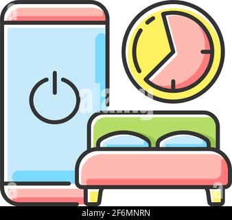Sleep hygiene RGB color icon Stock Vector