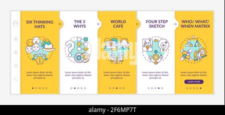 Problem solving techniques vector infographic template Stock Vector ...