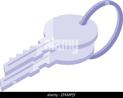 Rent apartment keys icon. Isometric of Rent apartment keys vector icon for web design isolated on white background Stock Vector
