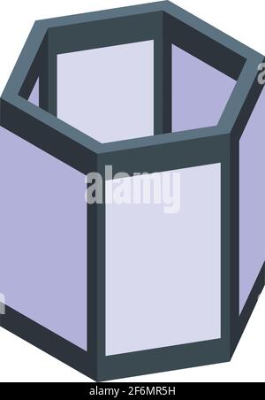 Glass floating lantern icon. Isometric of Glass floating lantern vector icon for web design isolated on white background Stock Vector