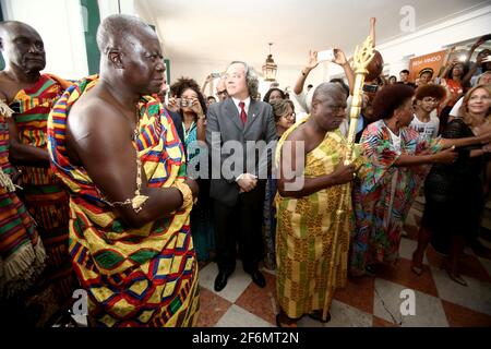 salvador, bahia / brazil - october 17, 2017: Otumfuo Nana Osei Tutu II, king of the Ashanti nation of Ghana is seen during an event in the city of Sal Stock Photo