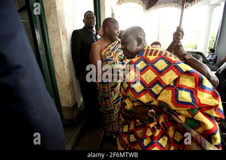 salvador, bahia / brazil - october 17, 2017: Otumfuo Nana Osei Tutu II, king of the Ashanti nation of Ghana is seen during an event in the city of Sal Stock Photo