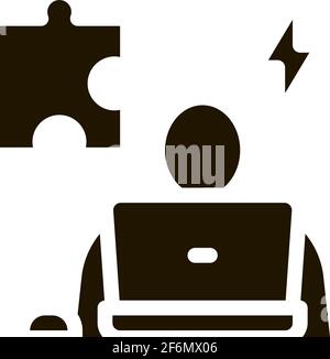 human testing software icon Vector Glyph Illustration Stock Vector