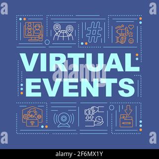 Virtual events word concepts banner Stock Vector