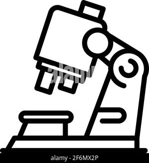 Covid test microscope icon. Outline Covid test microscope vector icon for web design isolated on white background Stock Vector