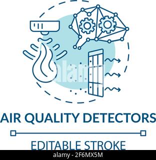 Air quality detectors concept icon Stock Vector
