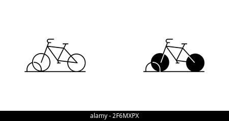 Bicycle parking icon isolated on white background Stock Vector