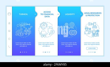Global investment asset challenges onboarding vector template Stock Vector