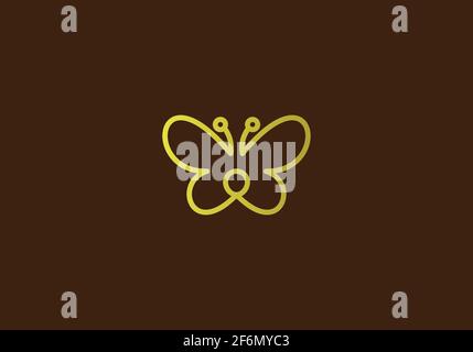 Butterfly logo design and icon template. Vector illustration. Stock Vector