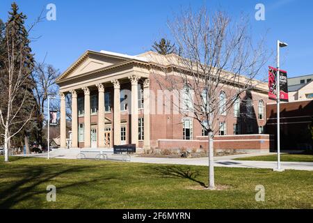 Shaw-Smyser Hall on the campus of Central Washington University in Ellensburg commemorates the contribution of Selden Smyser and Reginald Shaw Stock Photo