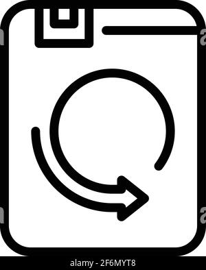 Data sync icon. Outline Data sync vector icon for web design isolated on white background Stock Vector