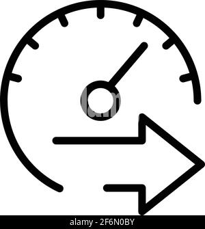 Time backup icon. Outline Time backup vector icon for web design isolated on white background Stock Vector