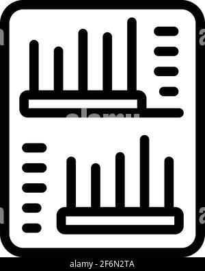 Business status chart icon. Outline business status chart vector icon for web design isolated on white background Stock Vector